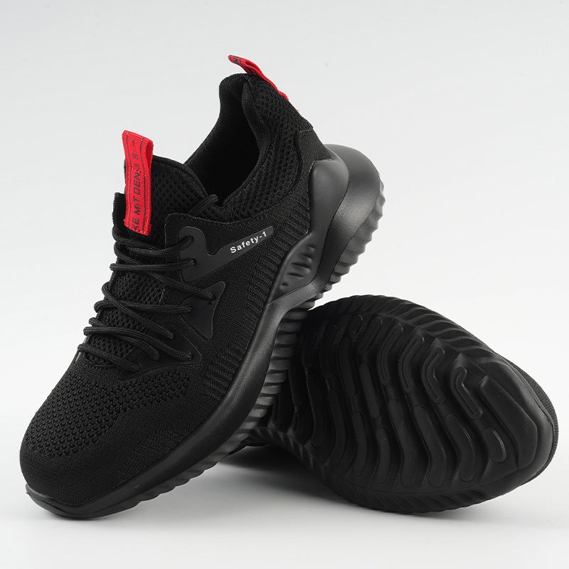 Lightweight, Wear-Resistant, Anti-Smash And Stab-Proof Safety Protective Soft-Soled Work Shoes Labor Protection Shoes Men'S Fly-Knit Breathable Protective Shoes - Image 4